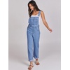 image:imageANRABESS Denim Bib Overalls for Women Loose Fit Jean JumpsuitB Washed Blue