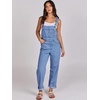 image:imageANRABESS Denim Bib Overalls for Women Loose Fit Jean JumpsuitB Washed Blue