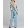 image:imageANRABESS Denim Bib Overalls for Women Loose Fit Jean JumpsuitWashed Azure