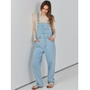 image:imageANRABESS Denim Bib Overalls for Women Loose Fit Jean JumpsuitWashed Azure