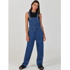 image:imageANRABESS Denim Bib Overalls for Women Loose Fit Jean JumpsuitWashed Deep Blue