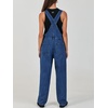 image:imageANRABESS Denim Bib Overalls for Women Loose Fit Jean JumpsuitWashed Deep Blue