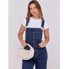 image:imageANRABESS Denim Bib Overalls for Women Loose Fit Jean JumpsuitWashed Deep Indigo