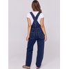 image:imageANRABESS Denim Bib Overalls for Women Loose Fit Jean JumpsuitWashed Deep Indigo