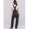 image:imageANRABESS Denim Bib Overalls for Women Loose Fit Jean JumpsuitWashed Nightfall Blue