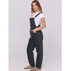 image:imageANRABESS Denim Bib Overalls for Women Loose Fit Jean JumpsuitWashed Nightfall Blue