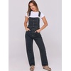 image:imageANRABESS Denim Bib Overalls for Women Loose Fit Jean JumpsuitWashed Nightfall Blue