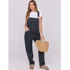 image:imageANRABESS Denim Bib Overalls for Women Loose Fit Jean JumpsuitWashed Nightfall Blue
