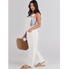image:imageANRABESS Denim Bib Overalls for Women Loose Fit Jean JumpsuitWhite