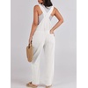 image:imageANRABESS Denim Bib Overalls for Women Loose Fit Jean JumpsuitWhite