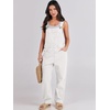 image:imageANRABESS Denim Bib Overalls for Women Loose Fit Jean JumpsuitWhite