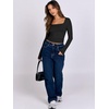 image:imageANRABESS Long Sleeve Shirts for Women Double Lined Crop TopsBlack