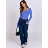 image:imageANRABESS Long Sleeve Shirts for Women Double Lined Crop TopsBlue