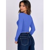 image:imageANRABESS Long Sleeve Shirts for Women Double Lined Crop TopsBlue