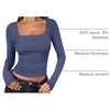 image:imageANRABESS Long Sleeve Shirts for Women Double Lined Crop TopsHaze Blue