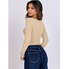 image:imageANRABESS Long Sleeve Shirts for Women Double Lined Crop TopsLight Khaki