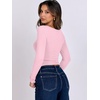 image:imageANRABESS Long Sleeve Shirts for Women Double Lined Crop TopsLight Pink