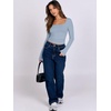image:imageANRABESS Long Sleeve Shirts for Women Double Lined Crop TopsSky