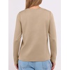 image:imageANRABESS Long Sleeve Shirts for Women Wrinkle Free Crew Neck Fall TopAlmond