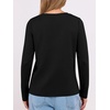 image:imageANRABESS Long Sleeve Shirts for Women Wrinkle Free Crew Neck Fall TopBlack