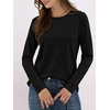 image:imageANRABESS Long Sleeve Shirts for Women Wrinkle Free Crew Neck Fall TopBlack