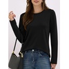 image:imageANRABESS Long Sleeve Shirts for Women Wrinkle Free Crew Neck Fall TopBlack