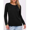 image:imageANRABESS Long Sleeve Shirts for Women Wrinkle Free Crew Neck Fall TopBlack