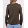 image:imageANRABESS Long Sleeve Shirts for Women Wrinkle Free Crew Neck Fall TopDark Brown