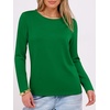 image:imageANRABESS Long Sleeve Shirts for Women Wrinkle Free Crew Neck Fall TopGreen