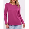 image:imageANRABESS Long Sleeve Shirts for Women Wrinkle Free Crew Neck Fall TopHot Pink
