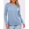 image:imageANRABESS Long Sleeve Shirts for Women Wrinkle Free Crew Neck Fall TopLight Blue