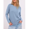 image:imageANRABESS Long Sleeve Shirts for Women Wrinkle Free Crew Neck Fall TopLight Blue
