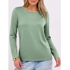 image:imageANRABESS Long Sleeve Shirts for Women Wrinkle Free Crew Neck Fall TopLight Green