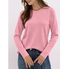 image:imageANRABESS Long Sleeve Shirts for Women Wrinkle Free Crew Neck Fall TopPink