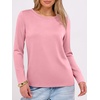 image:imageANRABESS Long Sleeve Shirts for Women Wrinkle Free Crew Neck Fall TopPink