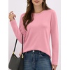 image:imageANRABESS Long Sleeve Shirts for Women Wrinkle Free Crew Neck Fall TopPink