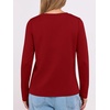 image:imageANRABESS Long Sleeve Shirts for Women Wrinkle Free Crew Neck Fall TopRed