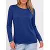 image:imageANRABESS Long Sleeve Shirts for Women Wrinkle Free Crew Neck Fall TopRoyal Blue