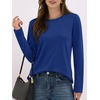 image:imageANRABESS Long Sleeve Shirts for Women Wrinkle Free Crew Neck Fall TopRoyal Blue