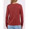 image:imageANRABESS Long Sleeve Shirts for Women Wrinkle Free Crew Neck Fall TopWine Red