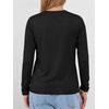 image:imageANRABESS Long Sleeve Shirts for Women Wrinkle Free V Neck Fall TopBlack