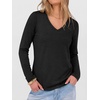 image:imageANRABESS Long Sleeve Shirts for Women Wrinkle Free V Neck Fall TopBlack