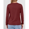 image:imageANRABESS Long Sleeve Shirts for Women Wrinkle Free V Neck Fall TopDark Red