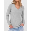 image:imageANRABESS Long Sleeve Shirts for Women Wrinkle Free V Neck Fall TopLight Grey