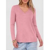 image:imageANRABESS Long Sleeve Shirts for Women Wrinkle Free V Neck Fall TopPink