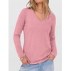 image:imageANRABESS Long Sleeve Shirts for Women Wrinkle Free V Neck Fall TopPink