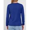 image:imageANRABESS Long Sleeve Shirts for Women Wrinkle Free V Neck Fall TopRoyal Blue