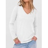 image:imageANRABESS Long Sleeve Shirts for Women Wrinkle Free V Neck Fall TopWhite