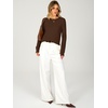 image:imageANRABESS Long Sleeve Sweaters for Women Scalloped Lightweight Fall OutfitsBrown