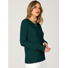 image:imageANRABESS Long Sleeve Sweaters for Women Scalloped Lightweight Fall OutfitsDark Green